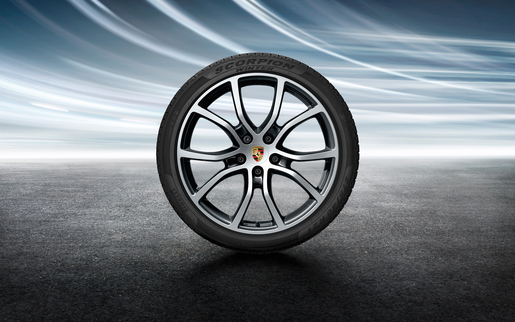 Комплект зимових коліс із 21-дюймовими дисками Cayenne Exclusive Design, лакування чорного кольору (глянцеве)