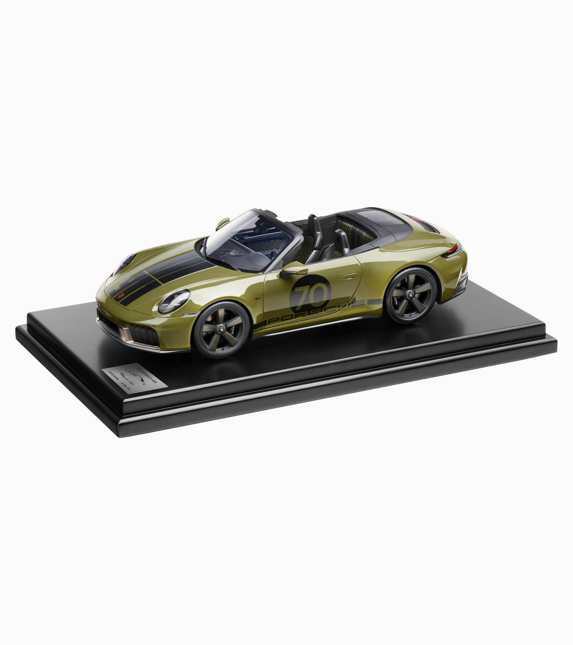 Модель авто Porsche 1:12 olive neo black Porsche 911 Spirit 70 - лімітована серія