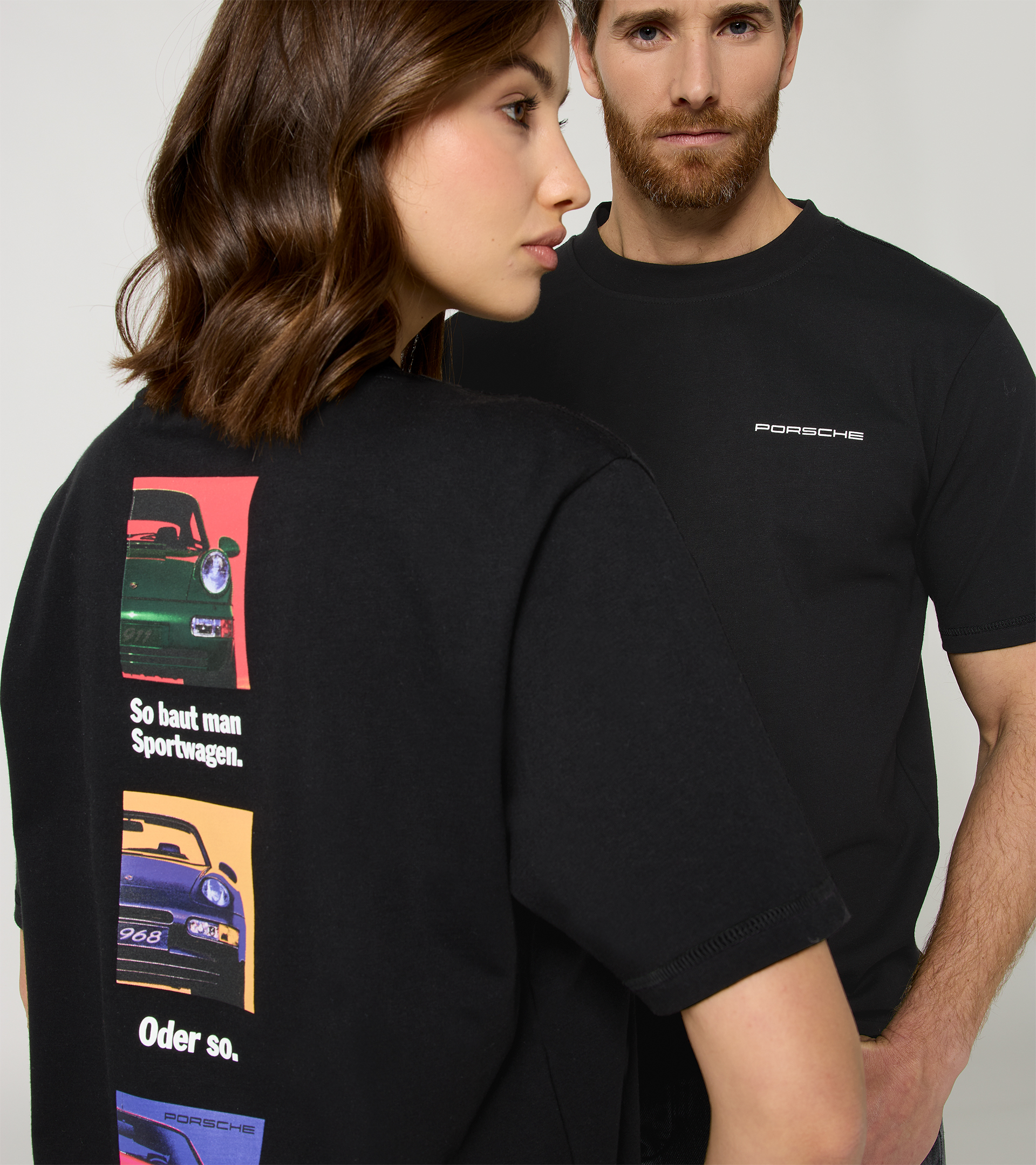 Футболка Porsche, унісекс, Fanwear, Retro, чорна