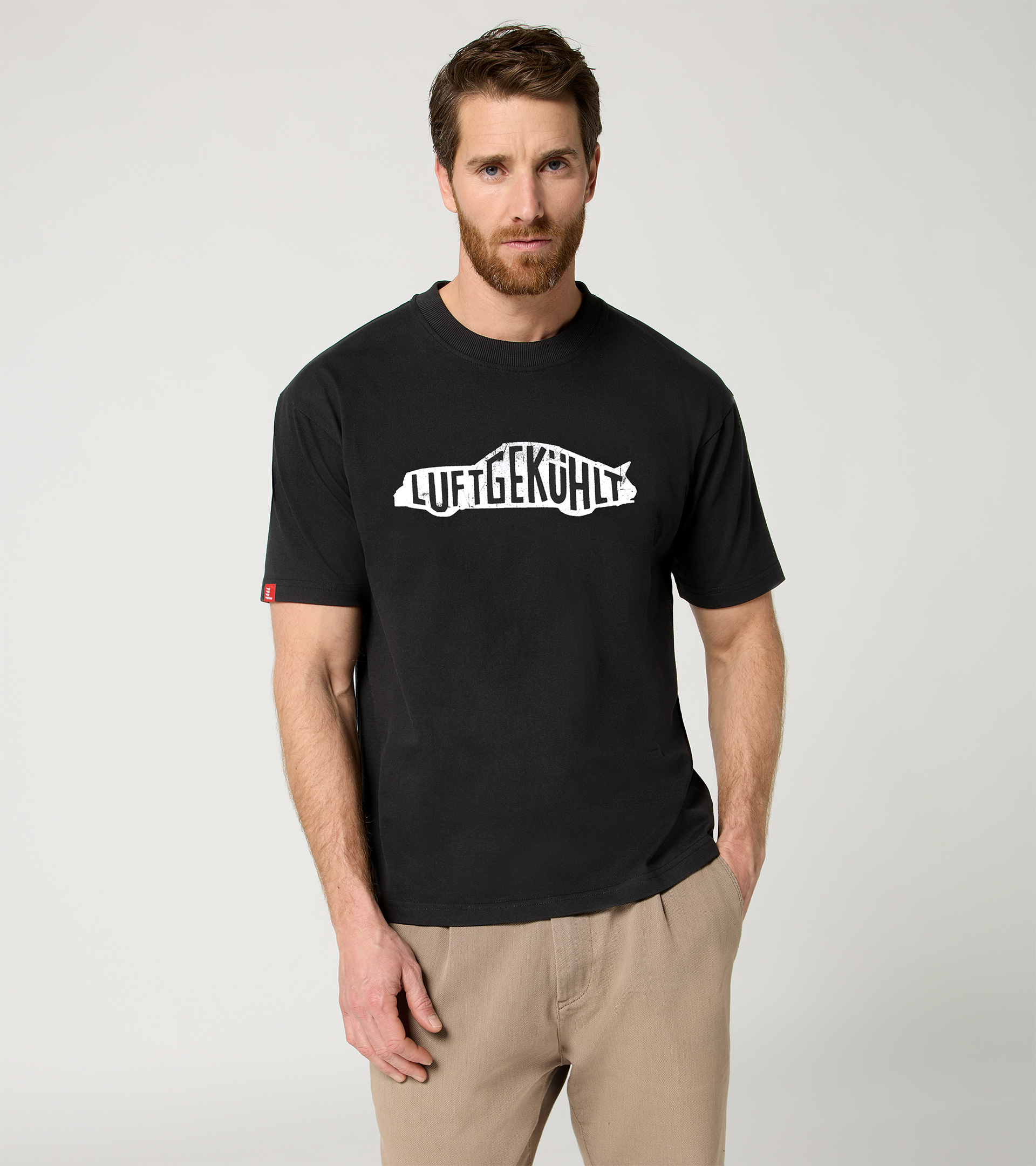Футболка Porsche, унісекс, Fanwear, Luftgekühlt, чорна